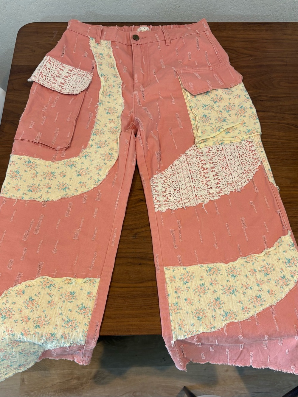 POL Distressed Pink party pants